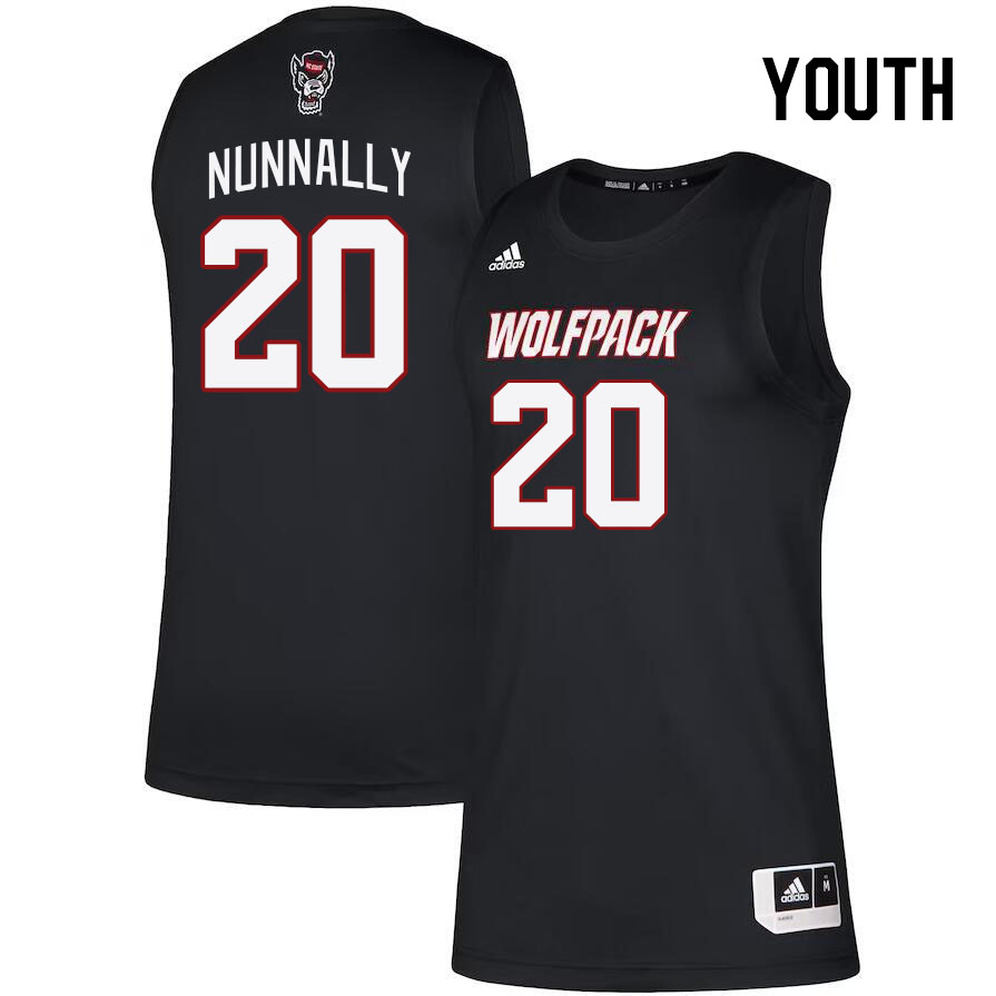 Youth #20 Alex Nunnally NC State Wolfpack College Basketball Jerseys Stitched Sale-Black - Click Image to Close